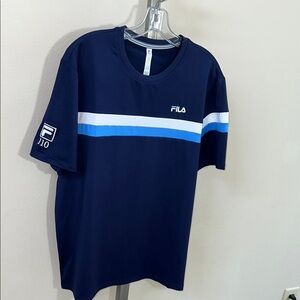 Fila 1911 Cool max T-Shirt Men's Large Navy Short Sleeve from 110 series